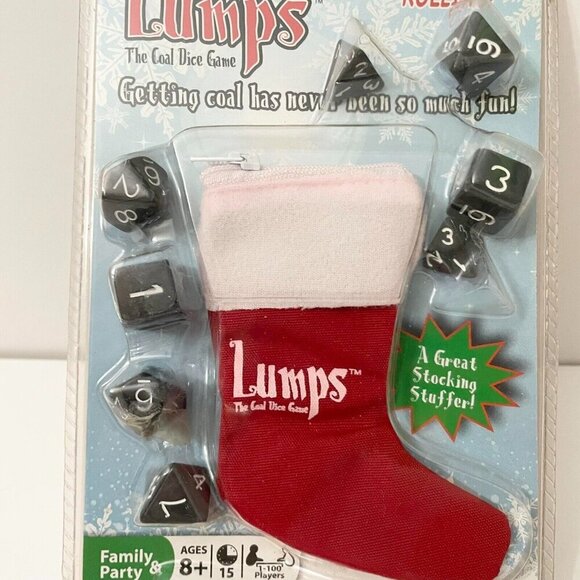 Lumps Coal Dice Game Family Party Travel Zip Stocking 8 Dice - Picture 15 of 15